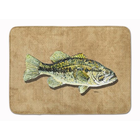 Carolines Treasures Small Mouth Bass Machine Washable Memory Foam Mat 8806RUG